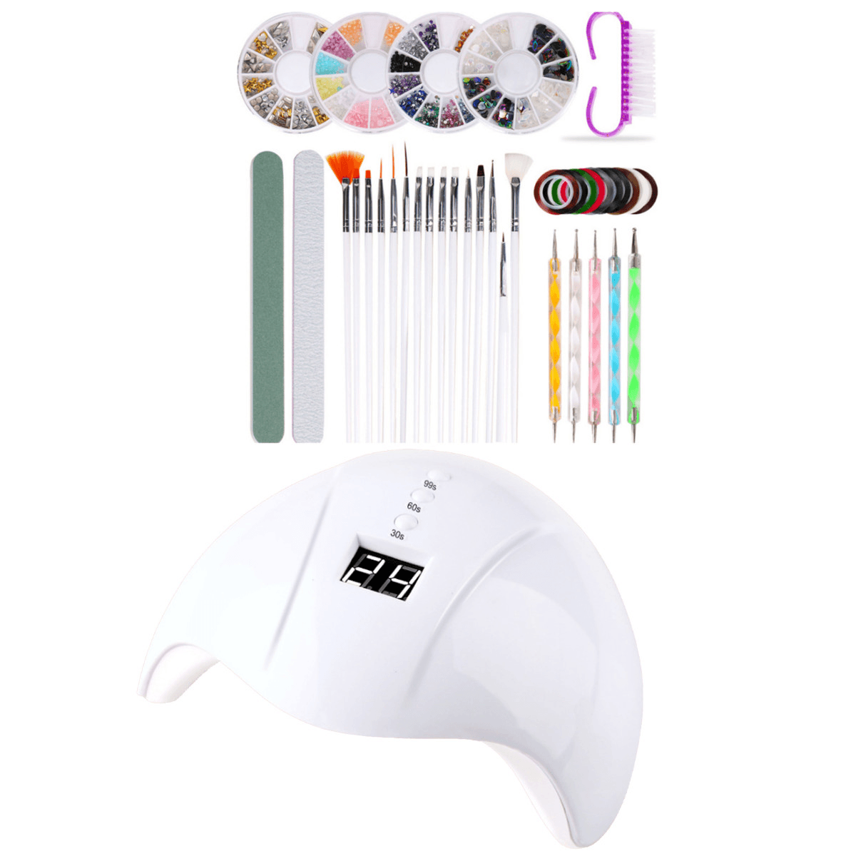 Nail Set Nails UV Nail Dryer Machine Drill File Nail Art Set Grinding Tool