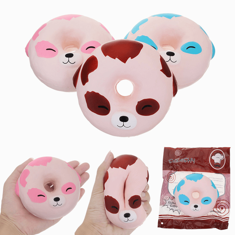 Yunxin Squishy Puppy Dog Donut 10Cm Scented Soft Slow Rising with Packaging Collection Gift Toy