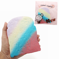 Squishyshop Toast Bread Slice Squishy 14Cm Soft Slow Rising with Packaging Collection Gift Decor Toy