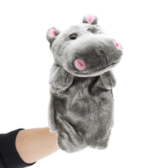 27Cm Giocattoli di peluche per bambini Simpatico cartone animato Ippopotamo Marionetta per bambini Bambola per bambini Peluche Burattini a mano