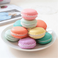 Süße Bonbonfarbene Macaron-Mini-Geburtstags-Geschenkbox, wasserdichte Aufbewahrung, Schmuck, Ringe, Pillendose