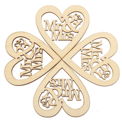 10Pcs Wooden Laser Cut Heart Shapes Craft Embellishments Decoration Wedding Favors