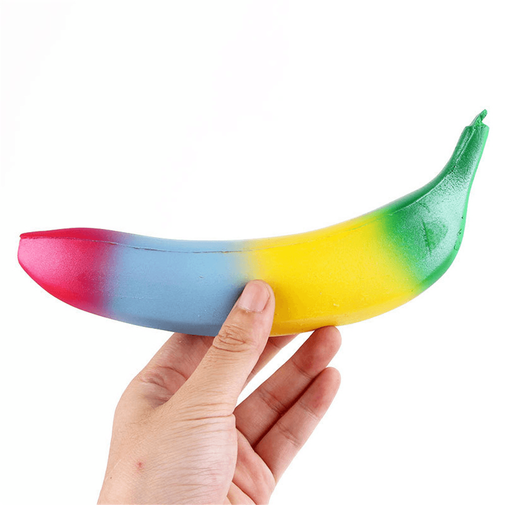 Sanqi Elan Rainbow Banana Squishy 18*4CM Soft Slow Rising with Packaging Collection Gift Toy