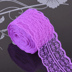 10 Yards 4.5Cm Multi-Color Lace Wide Ribbon DIY Crafts Sewing Clothing Materials Gift Wedding Lace Closure