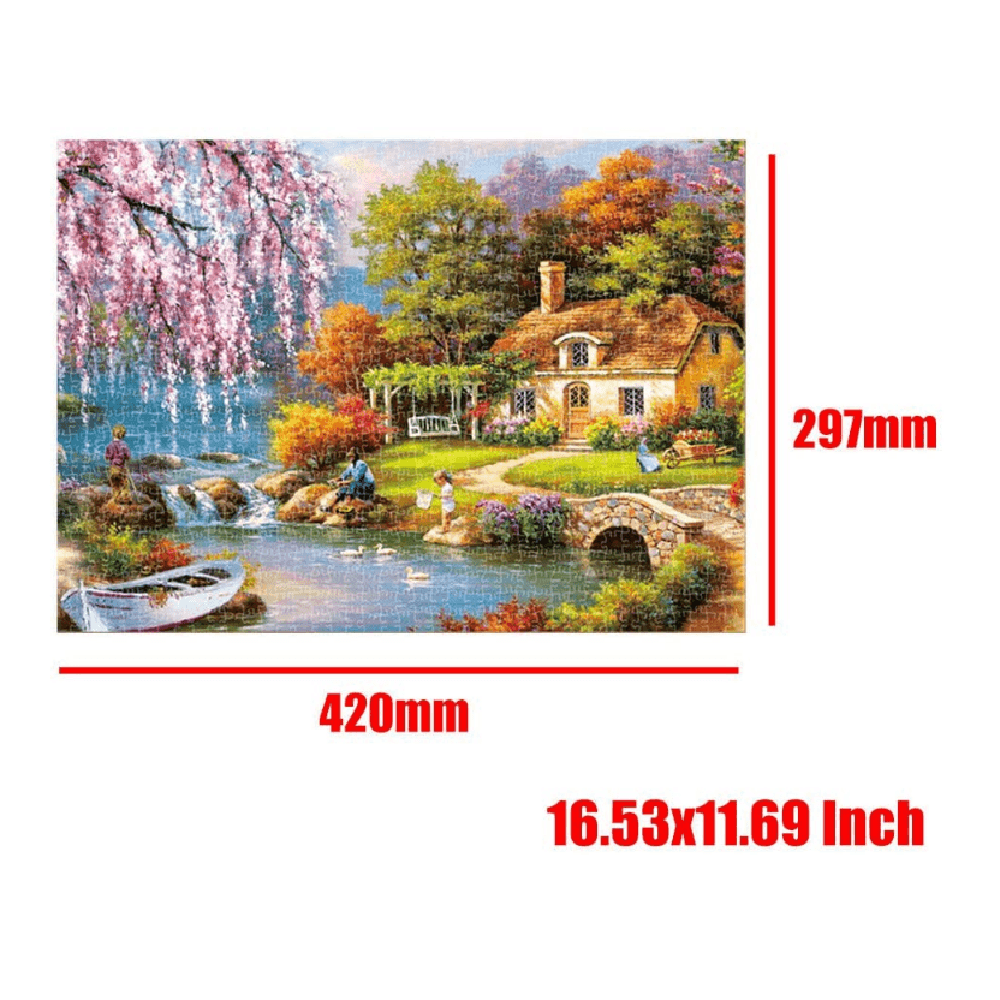 1000 Pcs Pcikwoo Landscape Jigsaw Puzzle Unzip for Boys and Girls Indoor Toys