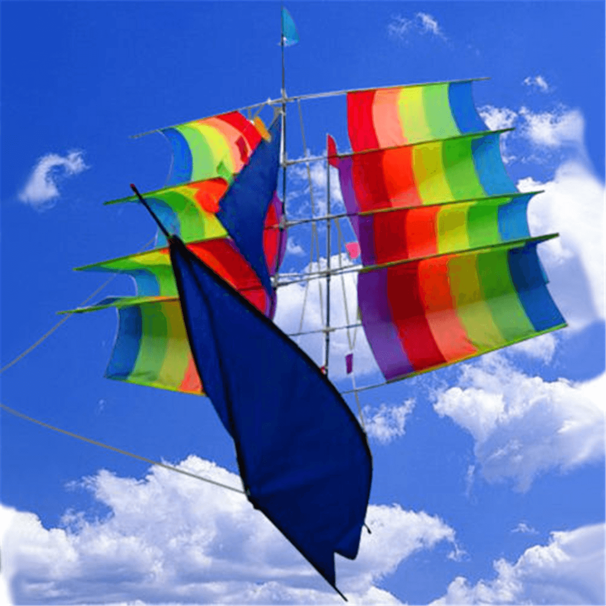 Huge 37"3D Stereo Sailboat Kite Big Size Flying Outdoor Toy