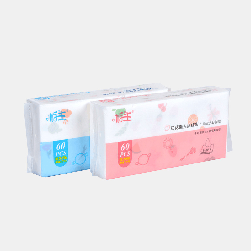 60 Pumping / Pack Printed Disposable Non-Woven Cloth Extraction Wet and Dry Wipes Kitchen Towels