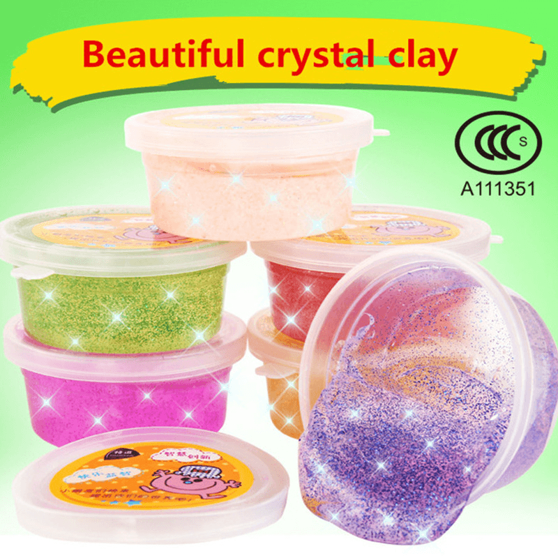 24PCS Colorful Crystal Mud Non Toxic Slime Mud Toys Pinata Luminous Ramen Soil DIY Environmental Toy