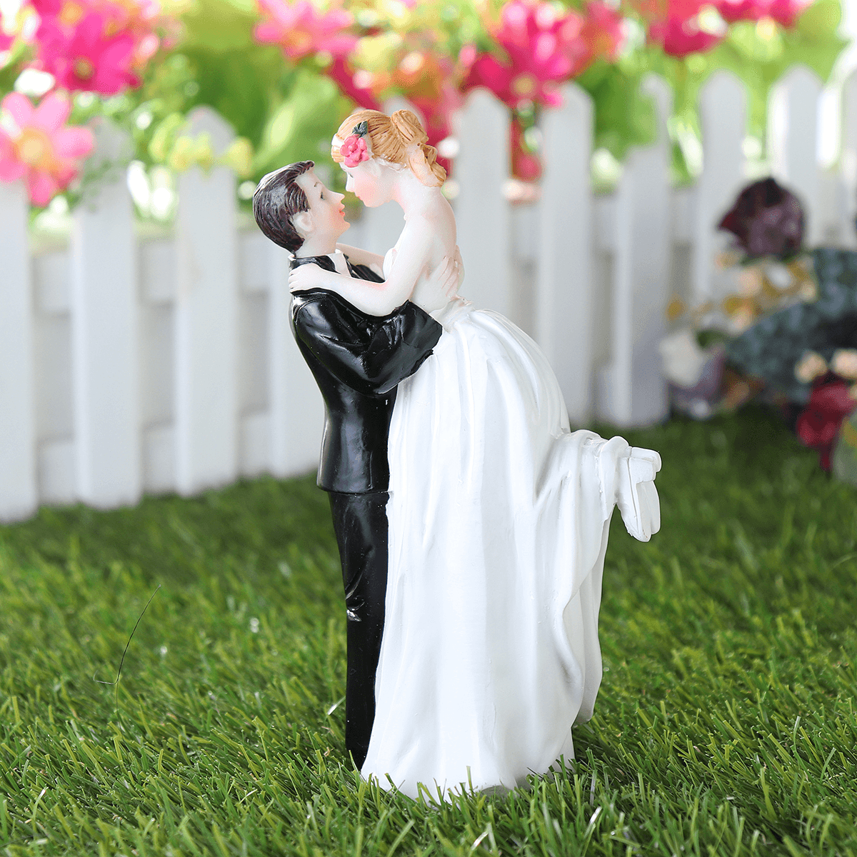 Romantische lustige Hochzeitstorte Topper Figur Braut Bräutigam Paar Brautdekorationen