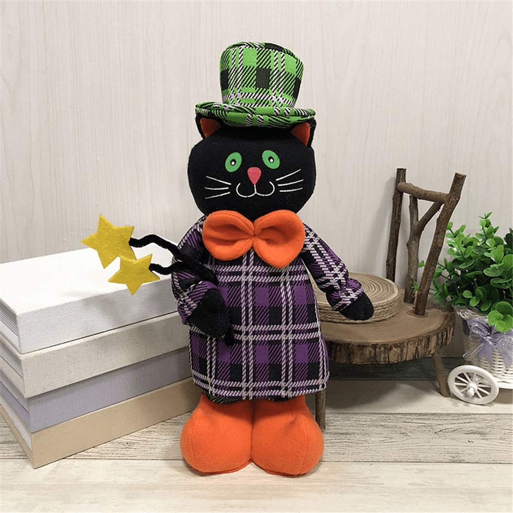 Stretchable Stuffed Plush Toy Halloween Party Cute Pumpkin Witch Decoration Toys