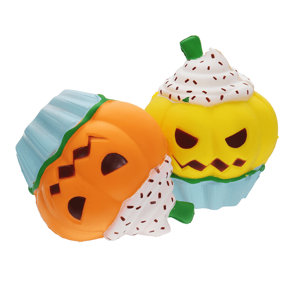 Halloween Pumpkin Ice Cream Squishy 13*10CM Slow Rising Soft Toy Gift Collection with Packaging