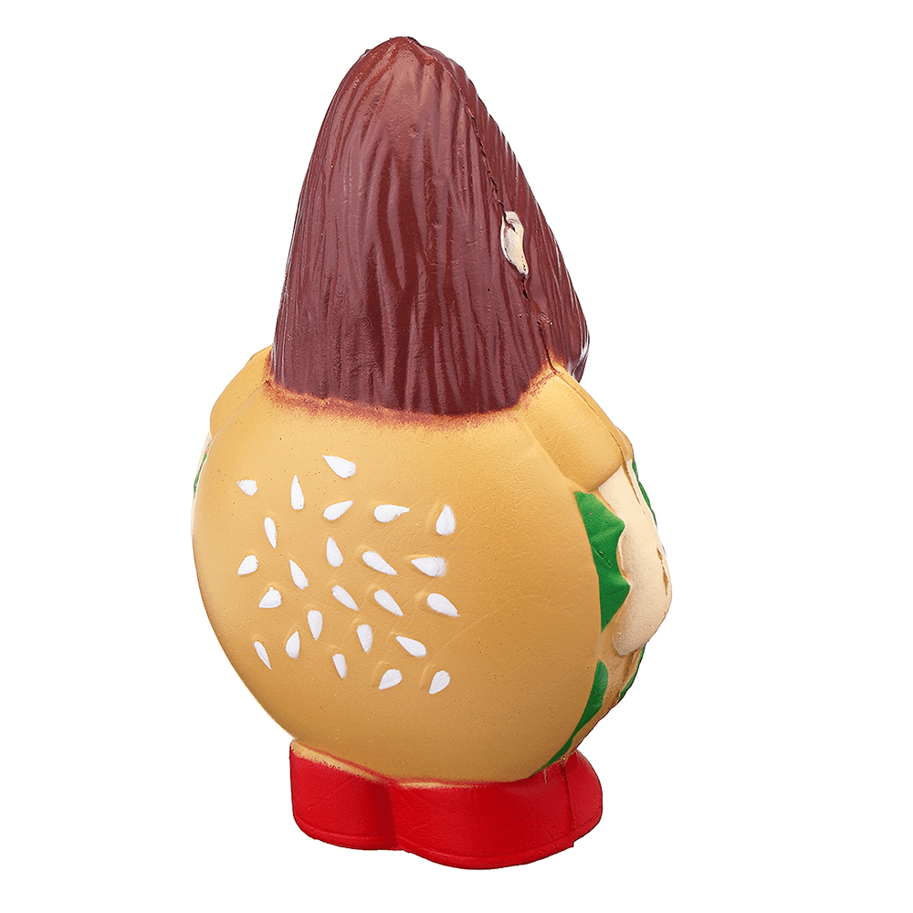 Burger Man Squishy 12.5CM Hamburger Funny Jumbo Slow Rising Rebound Toys with Packaging