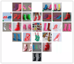 40 Pairs Different High Heel Shoes Boots Accessories Doll House