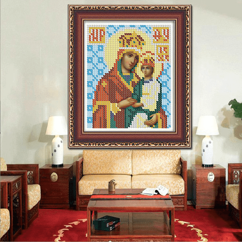 25X30Cm 5D Pittura Diamante DIY Religione Cultura Strass Kit Punto Croce Decorazione Domestica