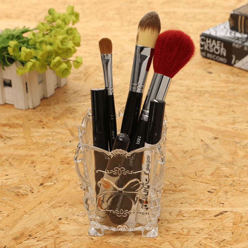 Butterfly Makeup Storage Case Brush Lip Stick Pen Holder Organizer Decorative Box Cosmetic Container