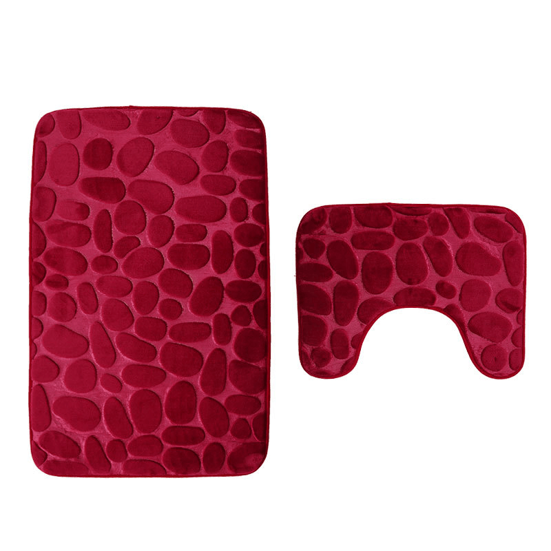 2 pezzi flanella coperchio del water tappeti da bagno pavimento morbido casa antiscivolo fodera memory foam resistente copertura doccia tappeti tappetino da bagno set