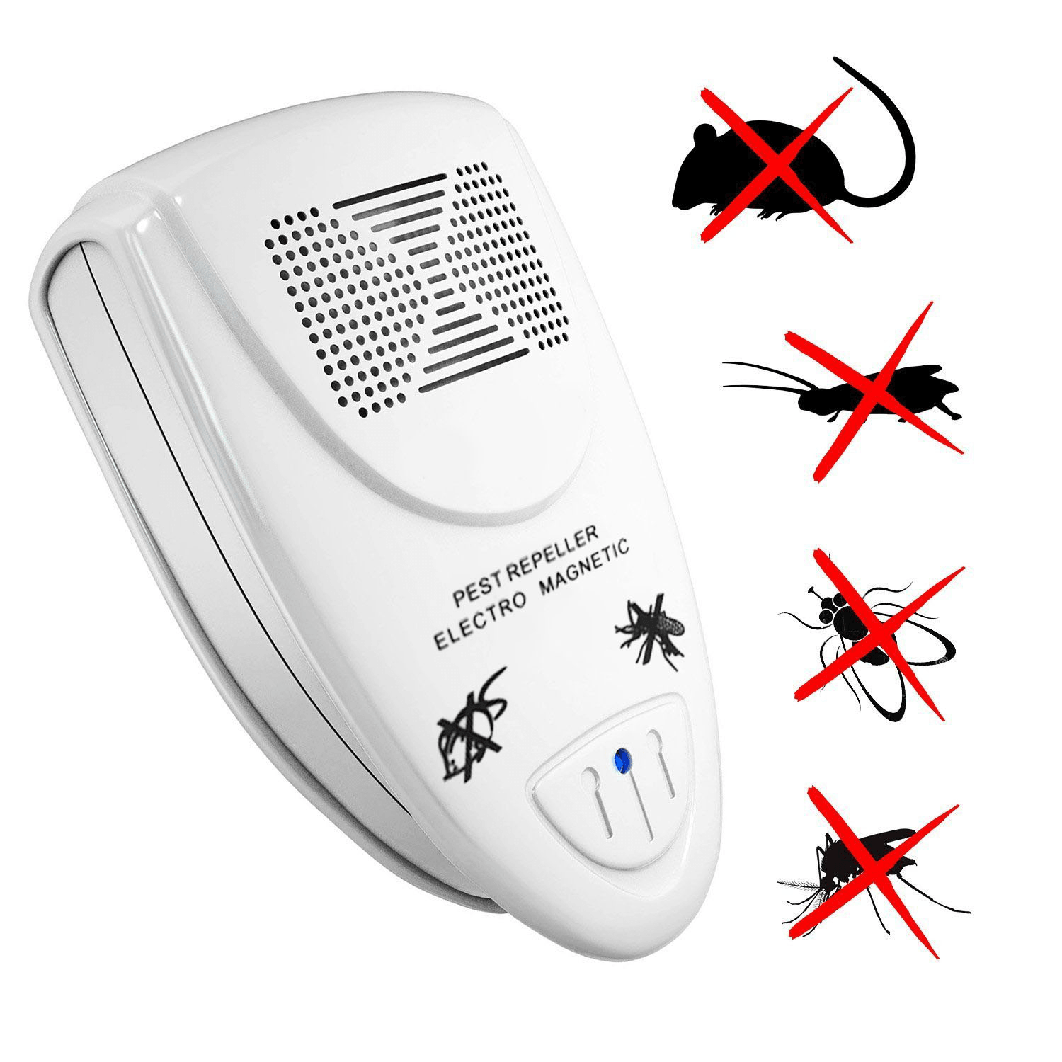 LP-04 Ultrasonic Pest Repeller Electronic Pests Control Repel Mouse Mosquitoes Roaches Killer