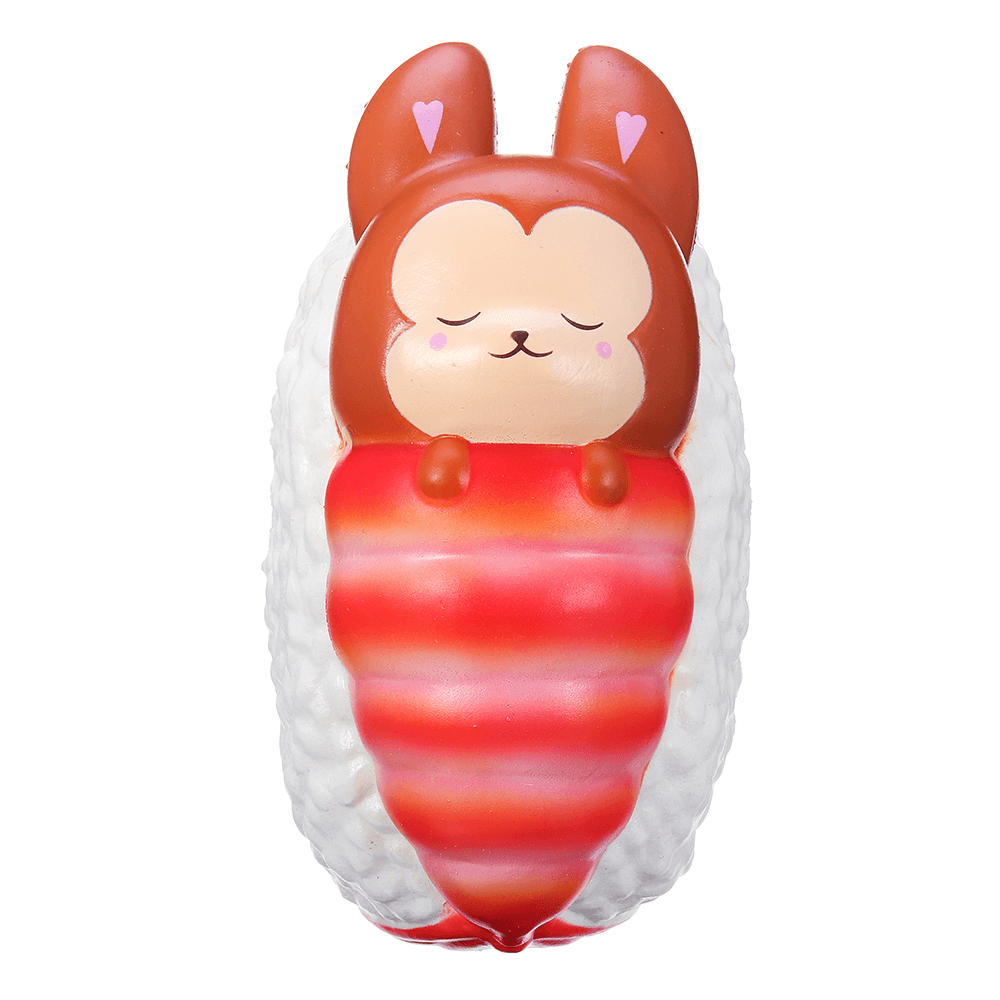 Yummiibear Squishy Foxy and Prawn Blanket Jumbo Sushi Toy Slow Rising with Packaging Box