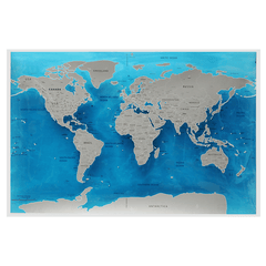 Travel World Scratch Map Ocean Scratch off Foil Layer Coating World Deluxe Scratch Map 59.4X82.5Cm