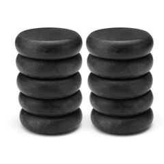 10 Pcs Hot Massage Stones Set Heater Natural Basalt Warmer Rock Kit 2.34 Inch