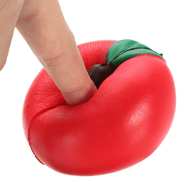 Squishy Red Apple 7Cm Soft Slow Rising Fruit Collection Decor Gift Toy