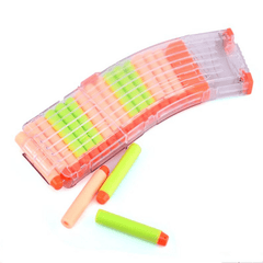 WORKER 15Darts Plastic Reroad Clip Magazine Part for Modify Stryfe Elite Retaliator Toy Transparent