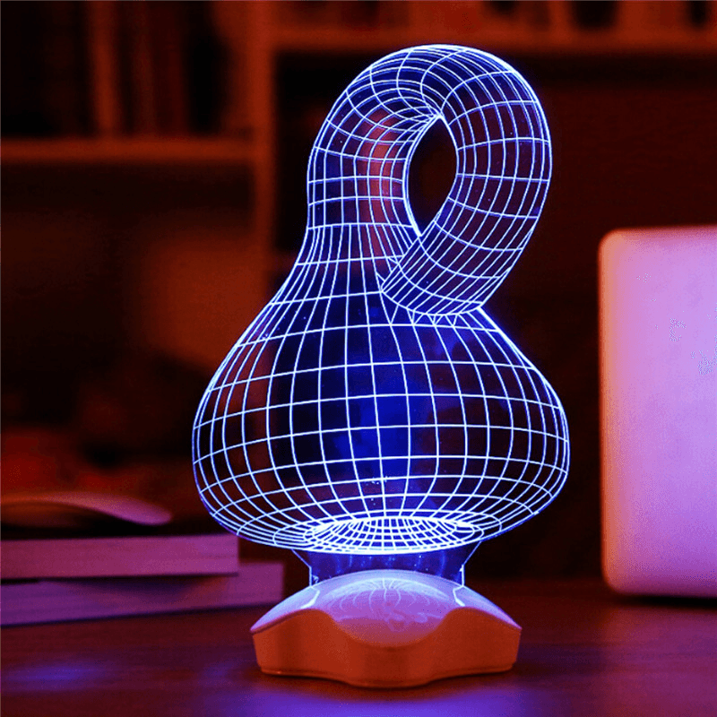 Creative Optical Illusion 3D Light Office Home Decor Gift Luminous USB Led Light Lámpara de mesa de escritorio