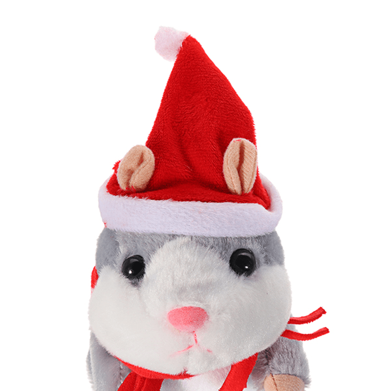 18 cm schönes sprechendes Hamster-Weihnachtsplüschtier sprechen sprechendes Tonaufzeichnungs-Hamster-sprechendes Spielzeug