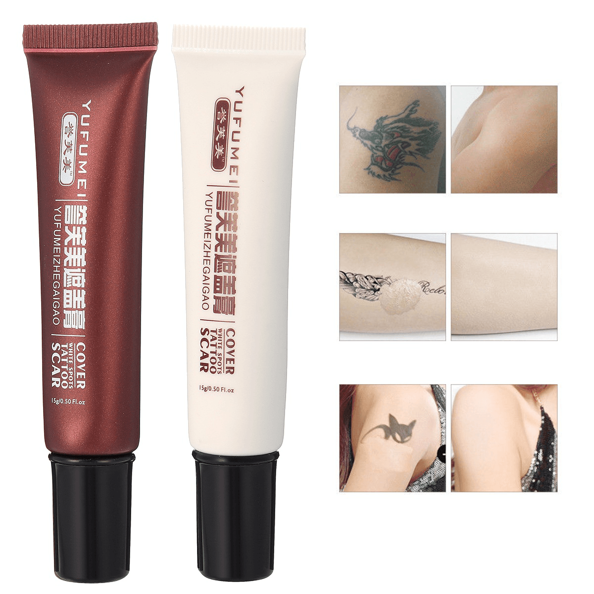 Acne Cream Fades Acne Marks Tattoo Cover up Makeup Skin Scar Birthmark Concealer