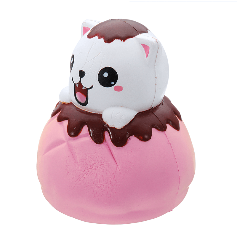 Leilei Squishy Jumbo Puff Cat Kitten Slow Rising Original Packaging Soft Collection Gift Decor Toy