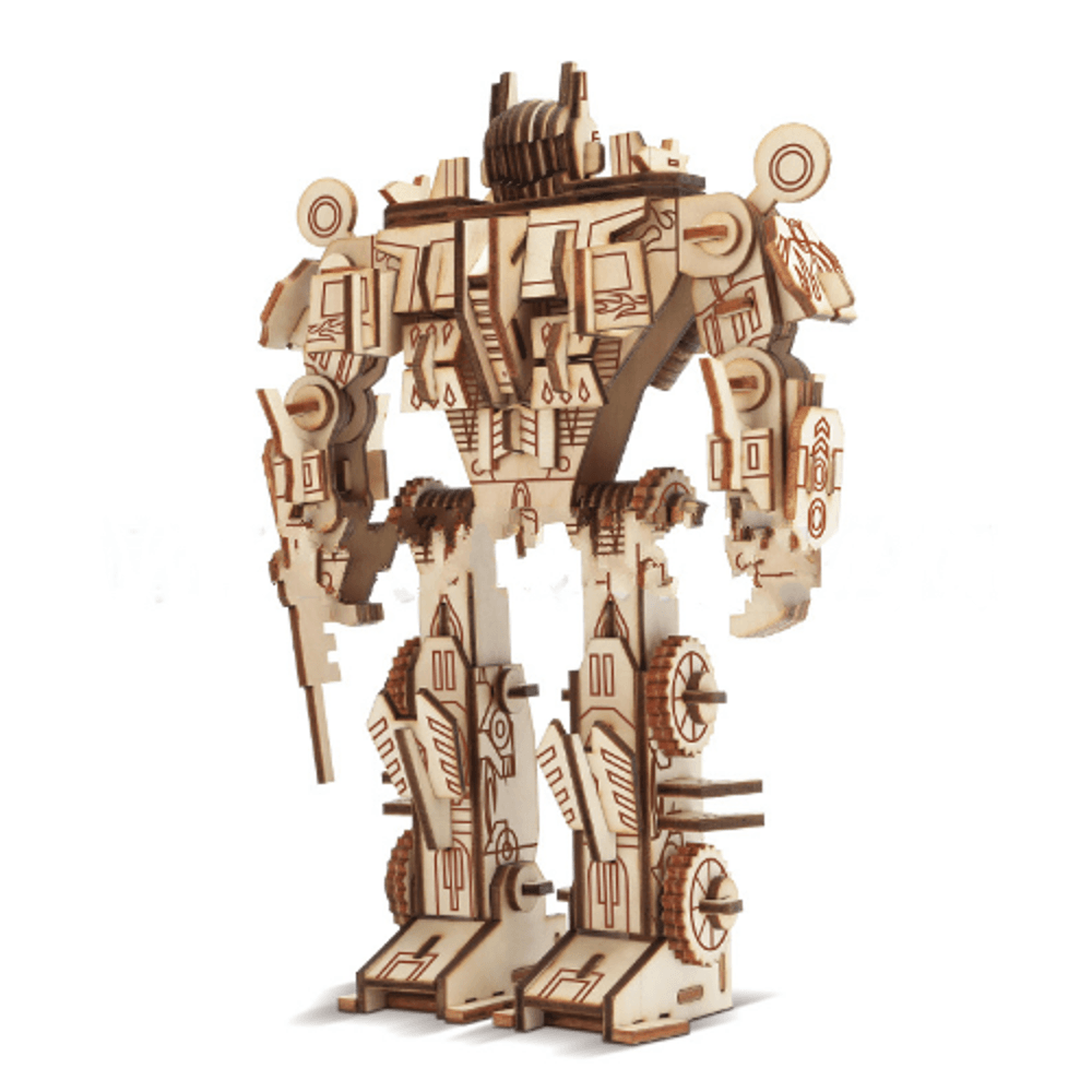 3D Three-Dimensional Puzzle Wooden Educational Toys Decompression Assembled Robot Model Indoor Toys