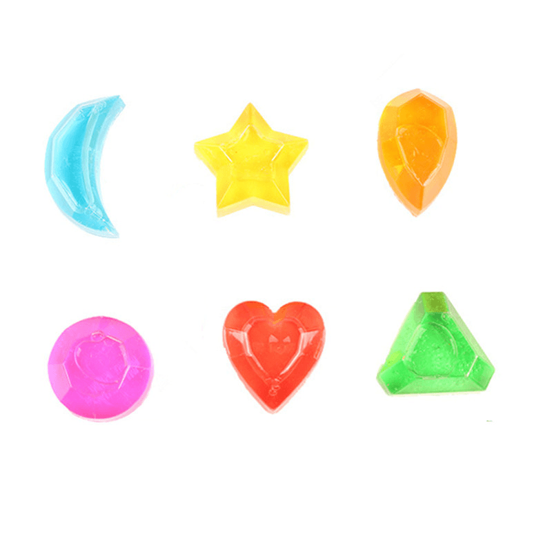 6PCS Crystal Slime Diamond Star Heart Moon Simulated Mud Jelly Plasticine Stress Relief Gift Toy