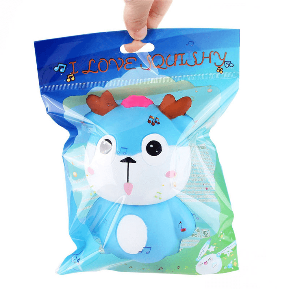 Hirsch-Squishy, ​​15 x 9 cm, weich, langsam steigend, mit Verpackung, Sammlung, Geschenkspielzeug