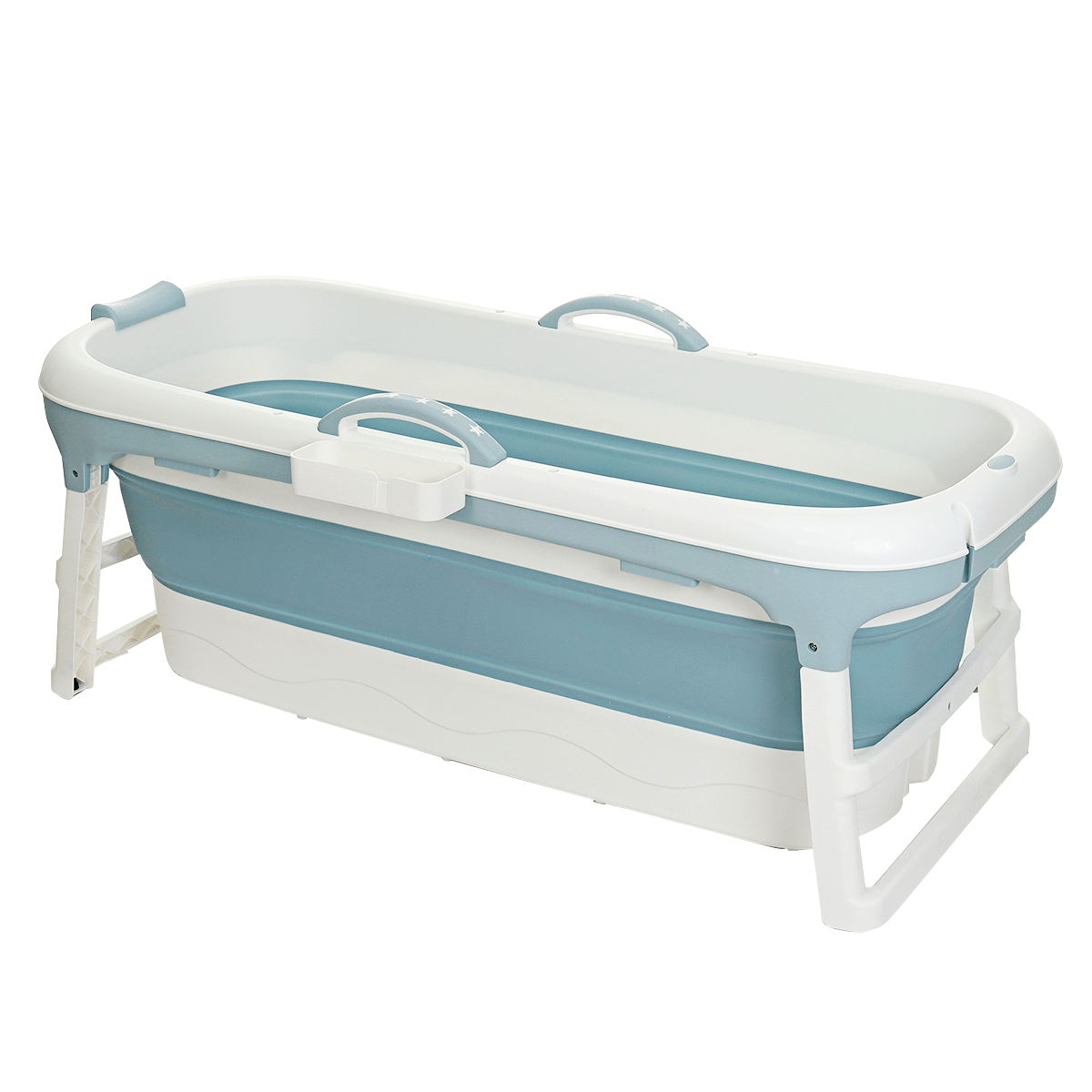 59 Inch Large Thickened Folding Bathtub Temperature Sensing Bath Barrel Adult Basin Kid Steaming Tub