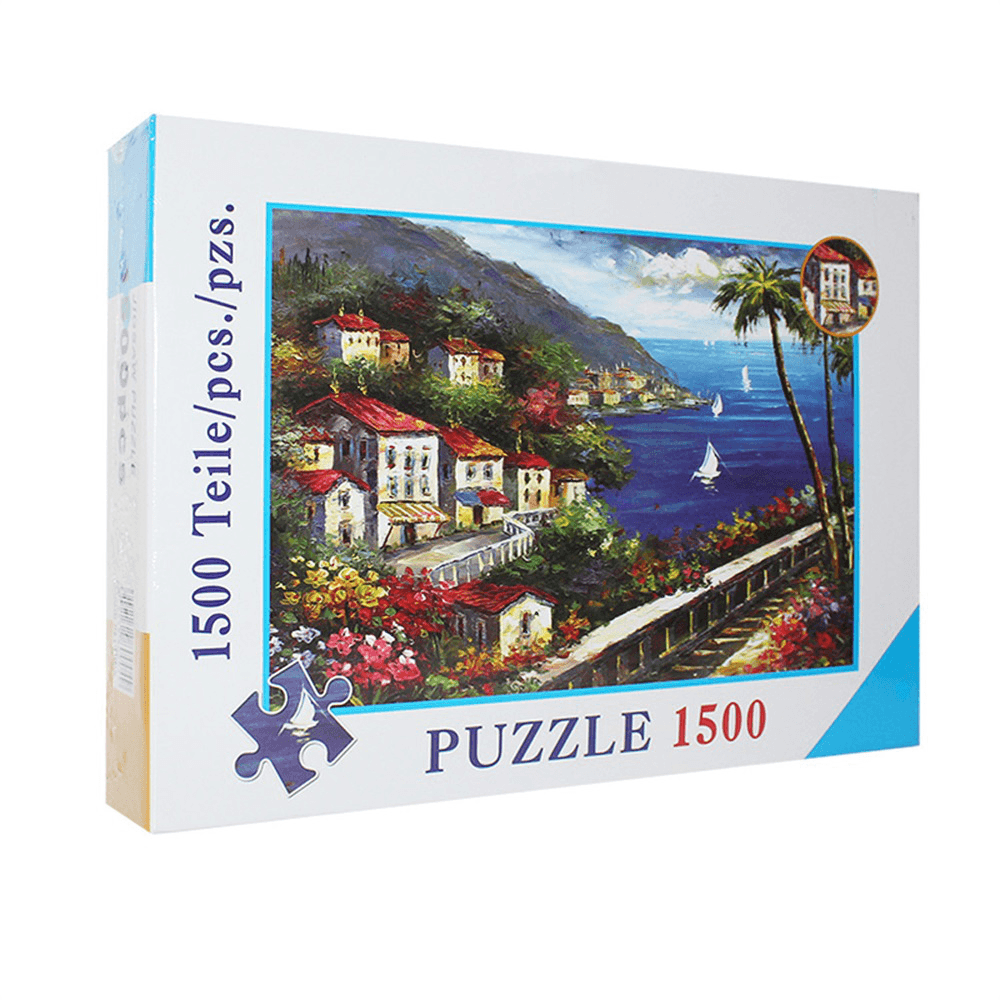 1500 Teile Puzzle Spielzeug DIY Montage Papier Puzzle Spielzeug Wandbehang Malerei Landschaft Spielzeug