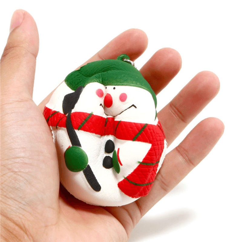 Squishyfun Squishy Schneemann Weihnachten Weihnachtsmann 7 cm langsam aufsteigend mit Verpackung Sammlung Geschenk