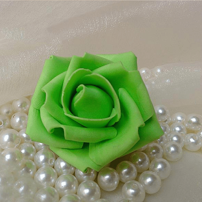 50 Stück 7,5 cm künstlicher Simulationsschaum-Rosenstrauß, Blumenball, Hochzeitsfeier, Heimdekoration