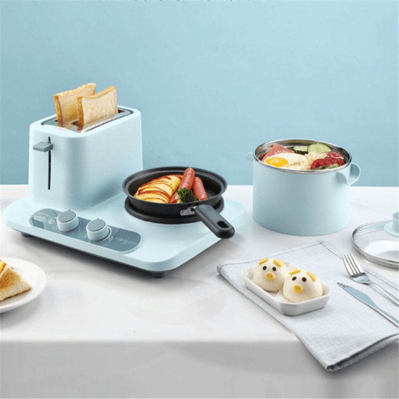 Donlim DL-3405 Multi-Function Toaster Breakfast Machine Sandwich Baking Oven Omelette Frying Pan Mini Multicooker Egg Boiler Food Steamer