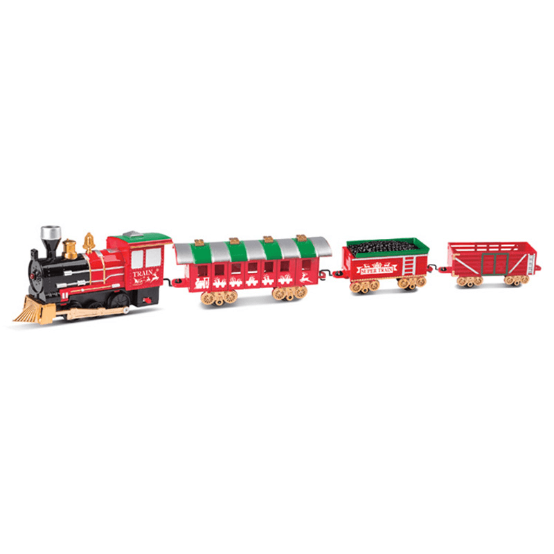 Christmas Train Track Toys Electric Stitching Train Track with Light and Music Effect