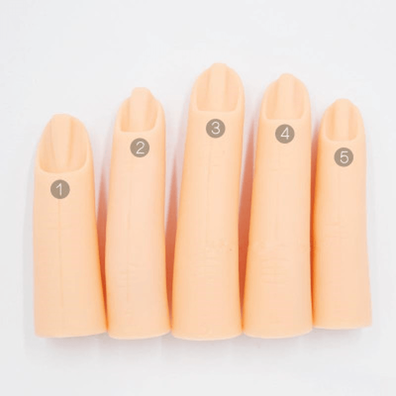 5Pcs Nail Art Trainer Practice Training Finger Model for Acrylic Gel Manicure Salon Tools