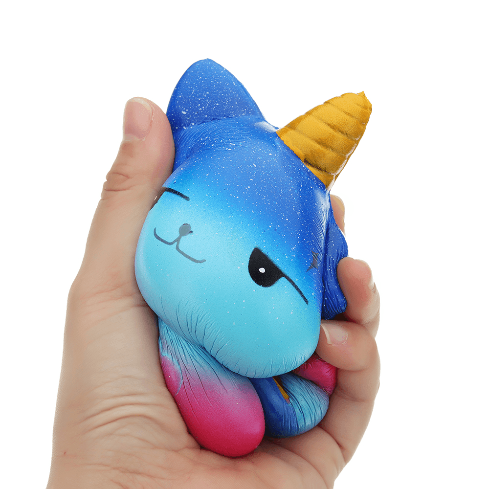 Galaxy Unicorn Cat Squishy 12 * 8.2CM Slow Rising Soft Collection Regalo Decoración Juguete