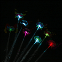 12Pcs Novelty LED Shining Hair Braids Barrette Flash LED Fiber Hairpin Clip Light up Headband Decorations