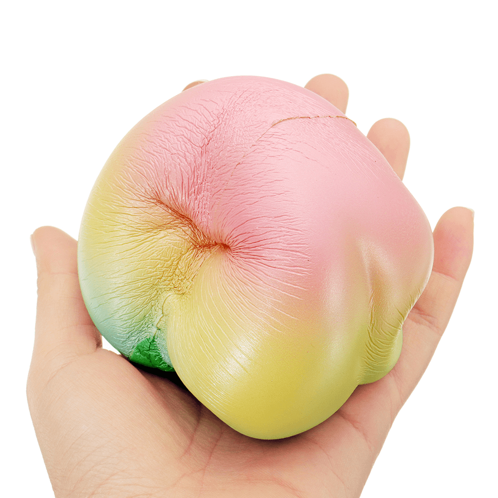 IKUURANI Rainbow Peach Squishy 10.5*9CM Licensed Slow Rising with Packaging Collection Gift Soft Toy