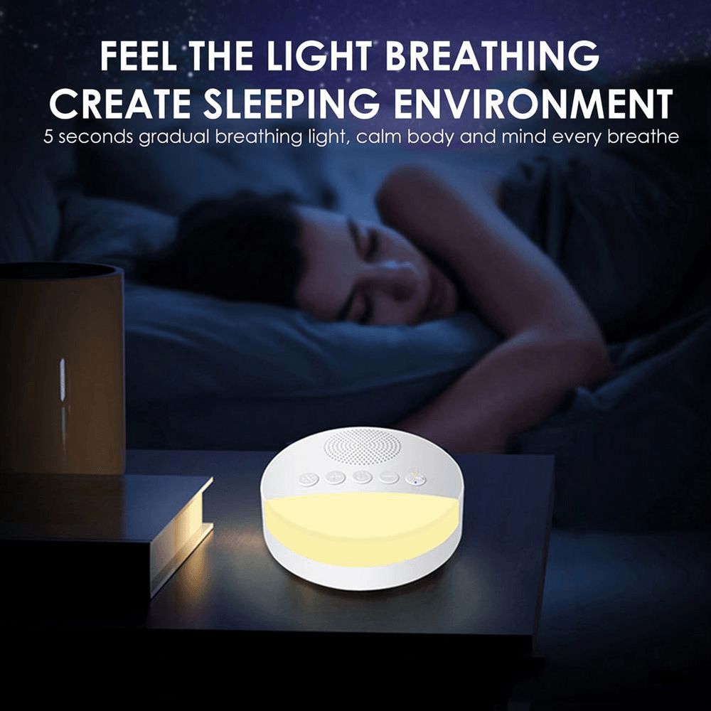 Baby Toy White Noise Machine with Night Light Timer Memory Function for Home Office Baby Travel Portable Sleep Meter Therapy