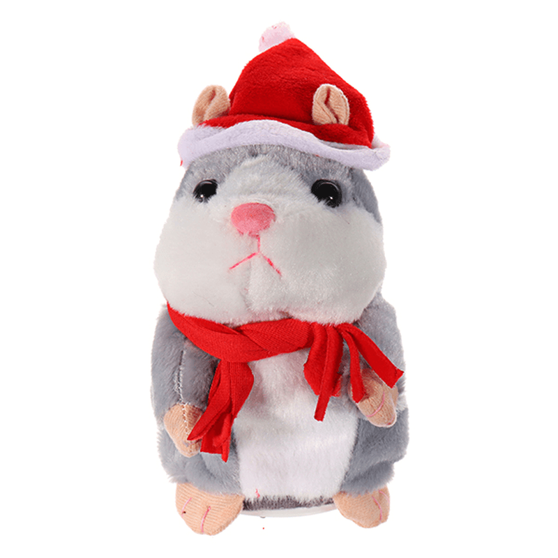 18 cm schönes sprechendes Hamster-Weihnachtsplüschtier sprechen sprechendes Tonaufzeichnungs-Hamster-sprechendes Spielzeug