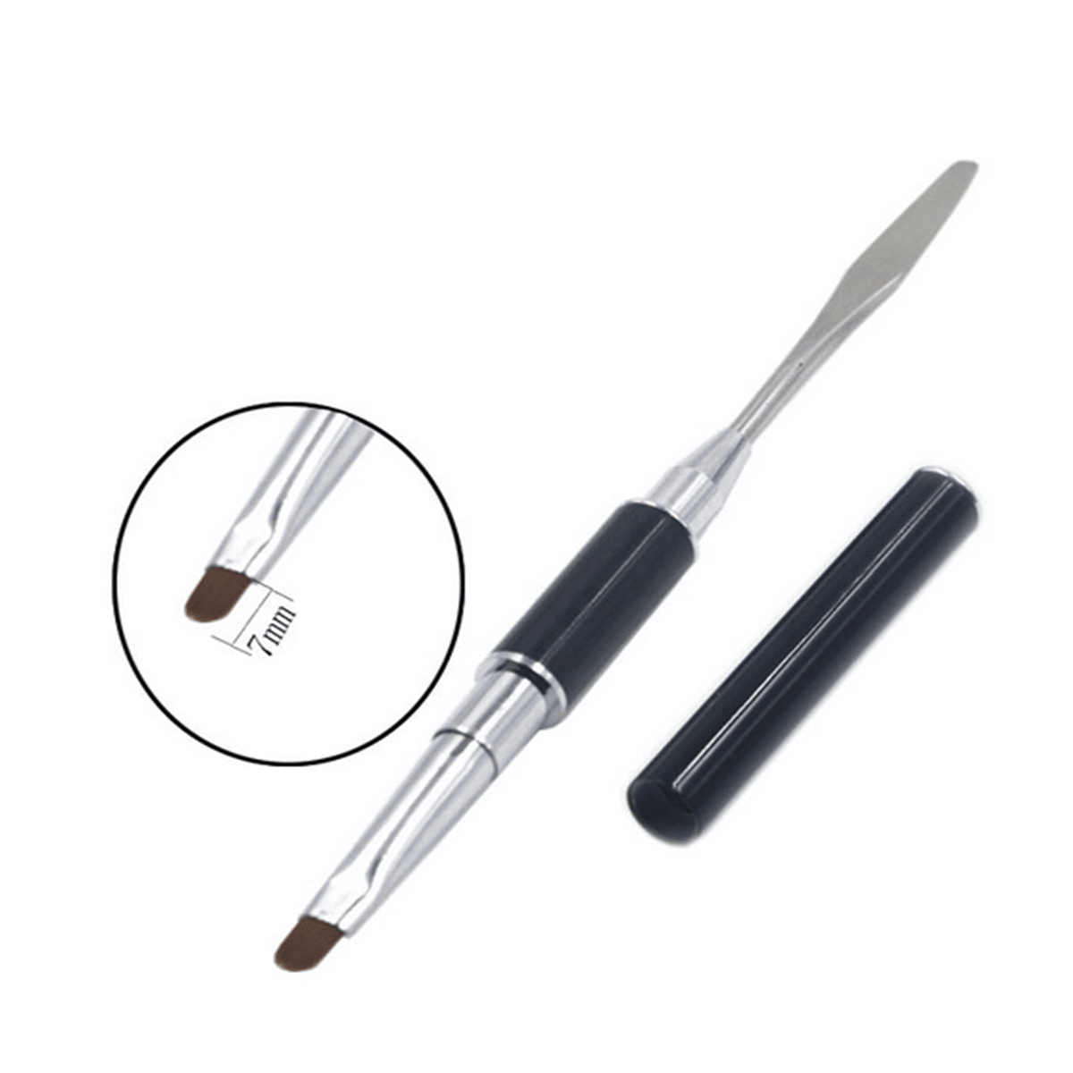 UV Poly Gel Nail Brush Dual-Ended Slice Shape Tool Polish