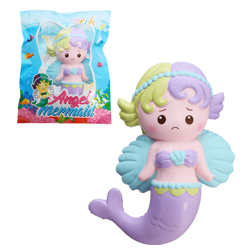 Oriker Squishy Angel Mermaid 16Cm Soft Sweet Slow Rising Original Packaging Collection Gift Decor