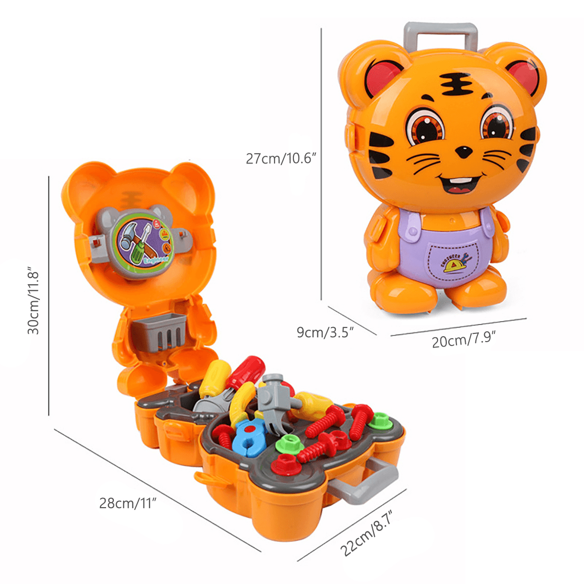 Simulation Kids Kitchen Cooking Tools Doctor'S Makeup Playing Education Pretend Toy Set with Carrying Backpack