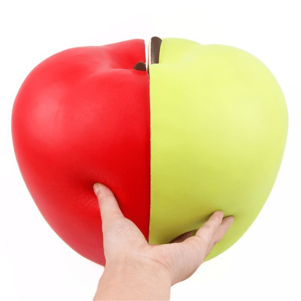 Huge Squishy 9.45In 24Cm Half Apple Green Red Slow Rising Jumbo Giant Soft Squishies Soft Stress Reliever Toy