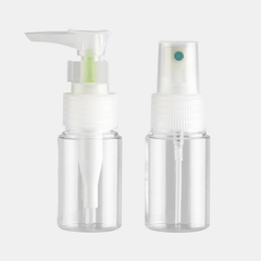 2 uds., 20Ml, juego de botellas de plástico transparente con pulverizador, botella con manguera para apretar, loción, crema hidratante, subbotella